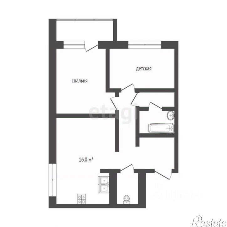 2-комн квартира улица Эрвье, 30 к4,  д. 30 к4