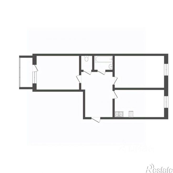 2-комн квартира Каспийская улица, 3 к1,  д. 3 к1