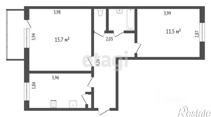 2-комн квартира ул Метелёвская, 10,  д. 10