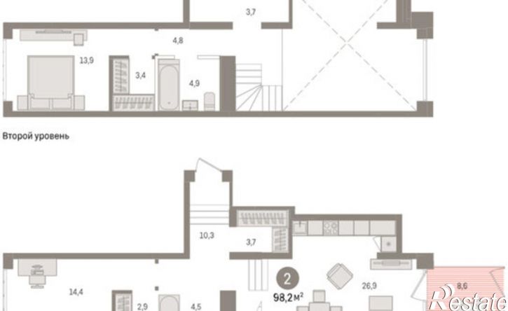 2-комн квартира в новом доме ул Муравленко, 9,  д. 9