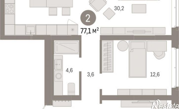 2-комн квартира в новом доме Минская улица, 92 к2,  д. 92 к2