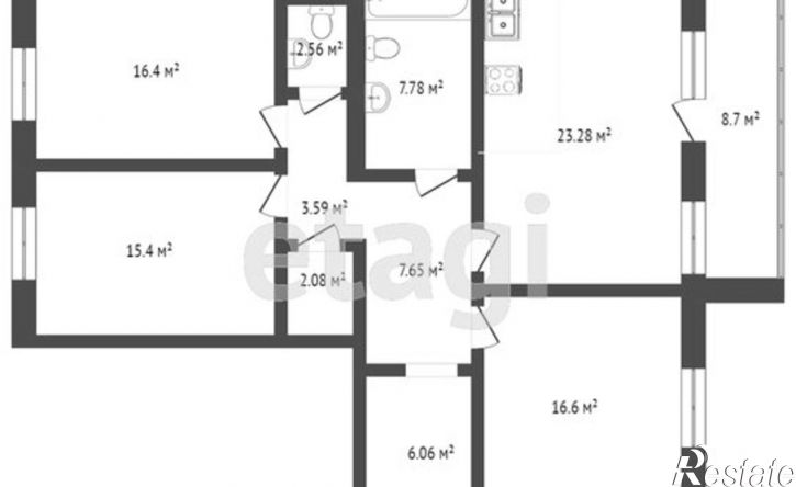 3-комн квартира ул Николая Федорова, 24,  д. 24