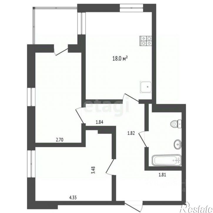2-комн квартира ул Михаила Сперанского, 33,  д. 33