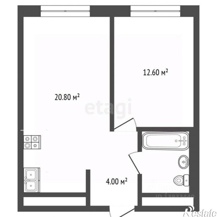 1-комн квартира улица Ветеранов Труда, 36 к1,  д. 36 к1