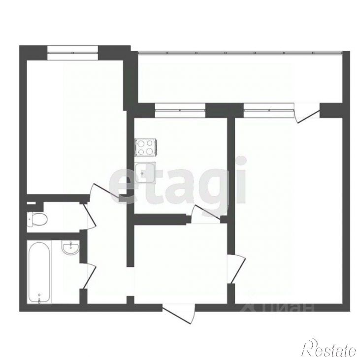 2-комн квартира Заречный проезд, 39,  д. 39