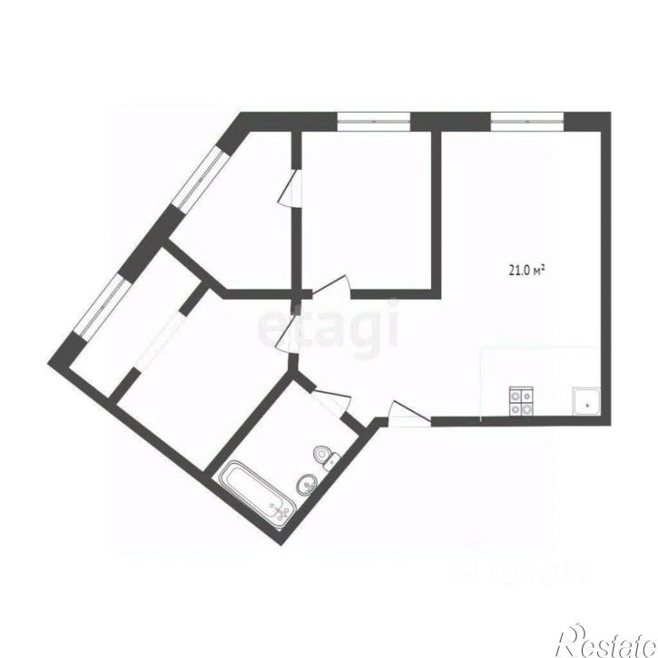 2-комн квартира ул Тимофея Чаркова, 83,  д. 83