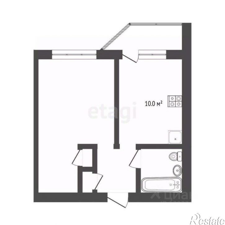 1-комн квартира Газопромысловая улица, 1 к1,  д. 1 к1