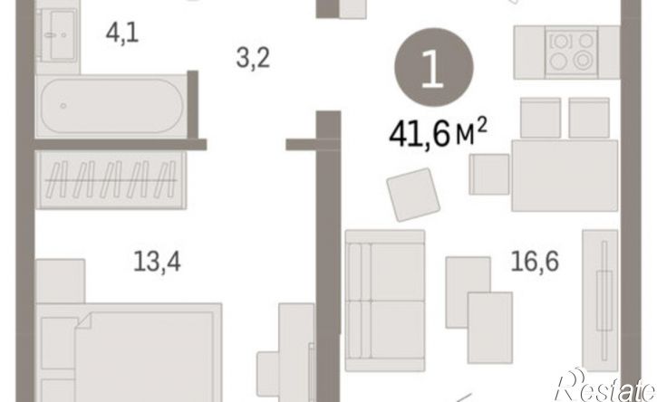 1-комн квартира в новом доме Минская улица, 92 к2,  д. 92 к2