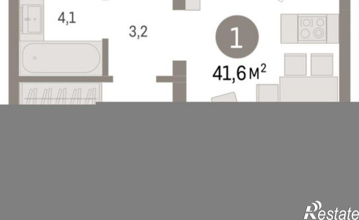 1-комн квартира в новом доме Минская улица, 92 к2,  д. 92 к2