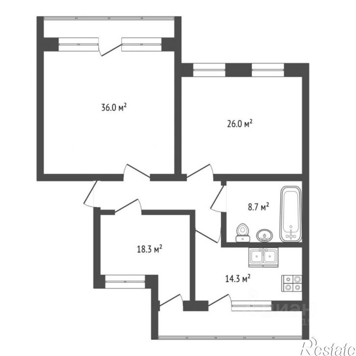 3-комн квартира ул Северная, 3/4,  д. 3/4