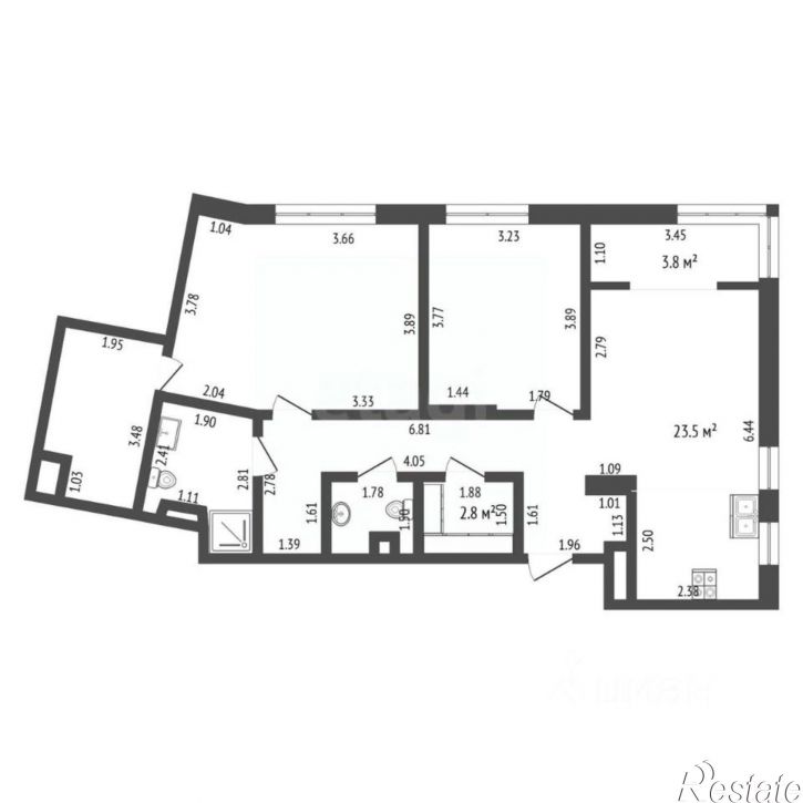 2-комн квартира улица Эрвье, 38,  д. 38