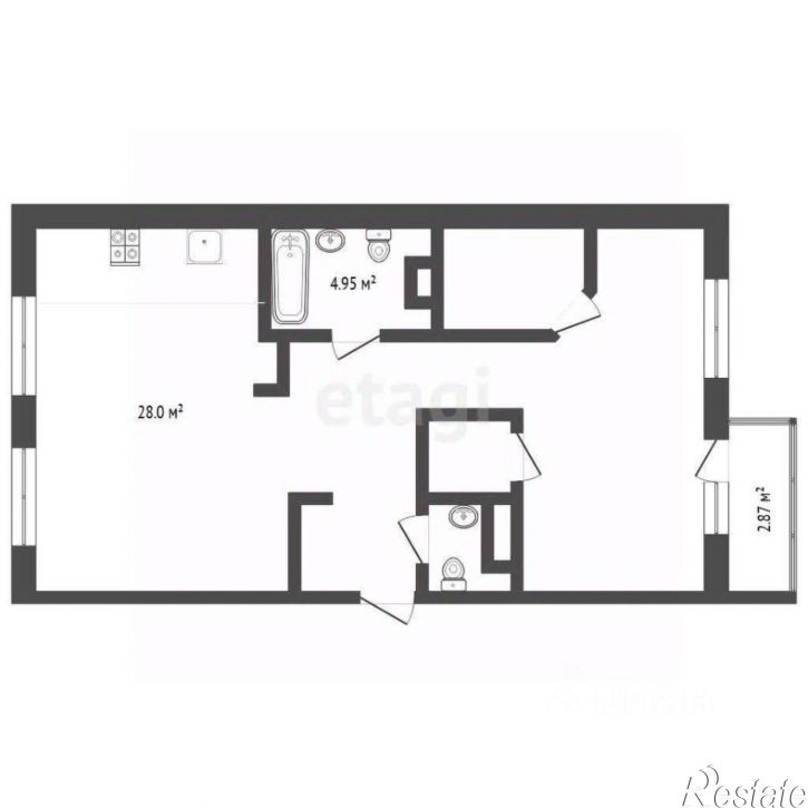 2-комн квартира Тихий проезд, 2,  д. 2