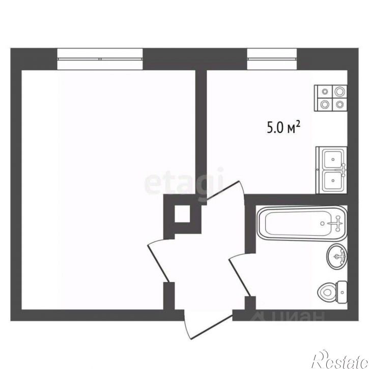 1-комн квартира улица Мельникайте, 80,  д. 80