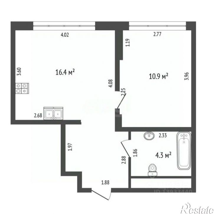 1-комн квартира улица Андрея Кореневского, 7,  д. 7