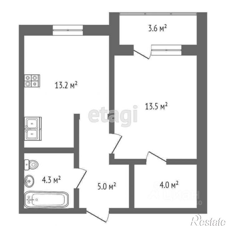 1-комн квартира Комбинатская улица, 54 к2,  д. 54 к2