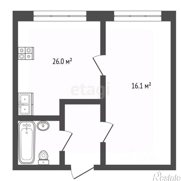 1-комн квартира ул Причальная, 3 2,  д. 3 2,  к. 2
