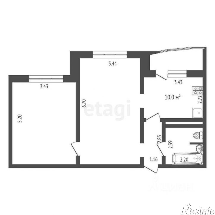 2-комн квартира ул Федюнинского, 56 1,  д. 56 1,  к. 1