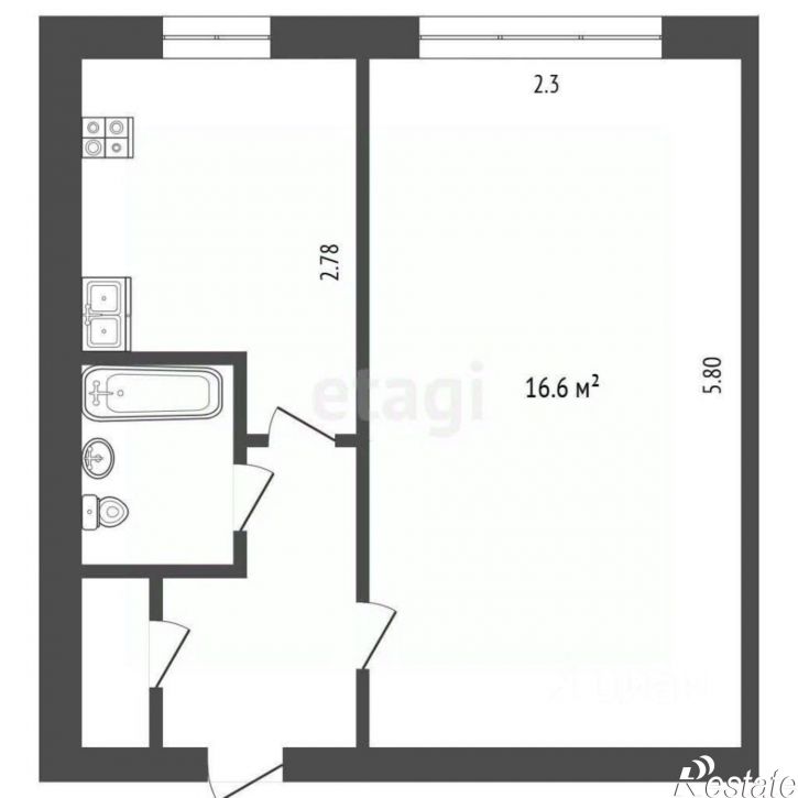 1-комн квартира ул Военная, 15 1,  д. 15 1,  к. 1