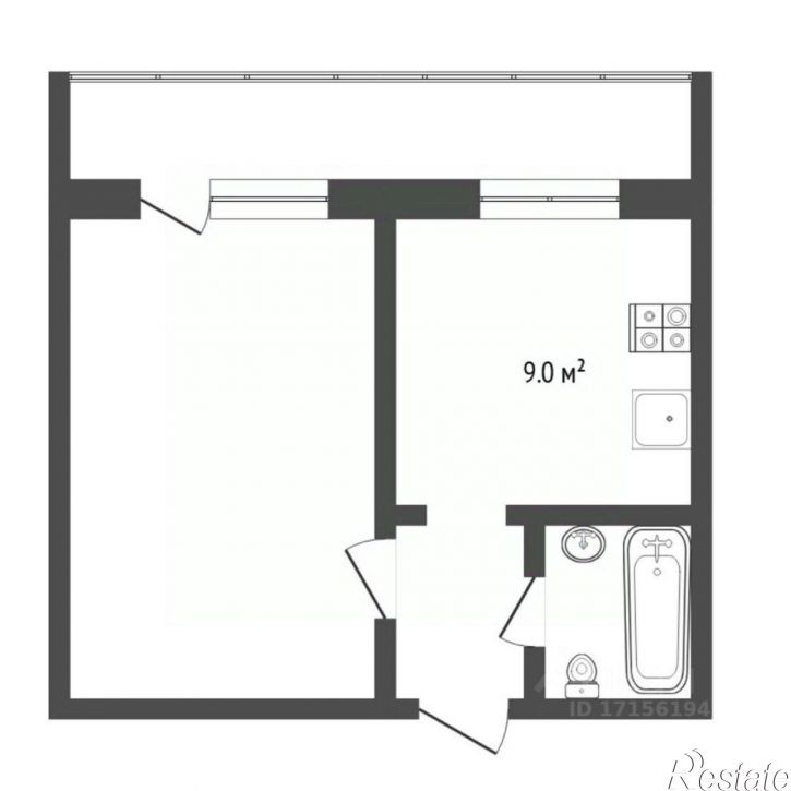 1-комн квартира ул Олимпийская, 12,  д. 12