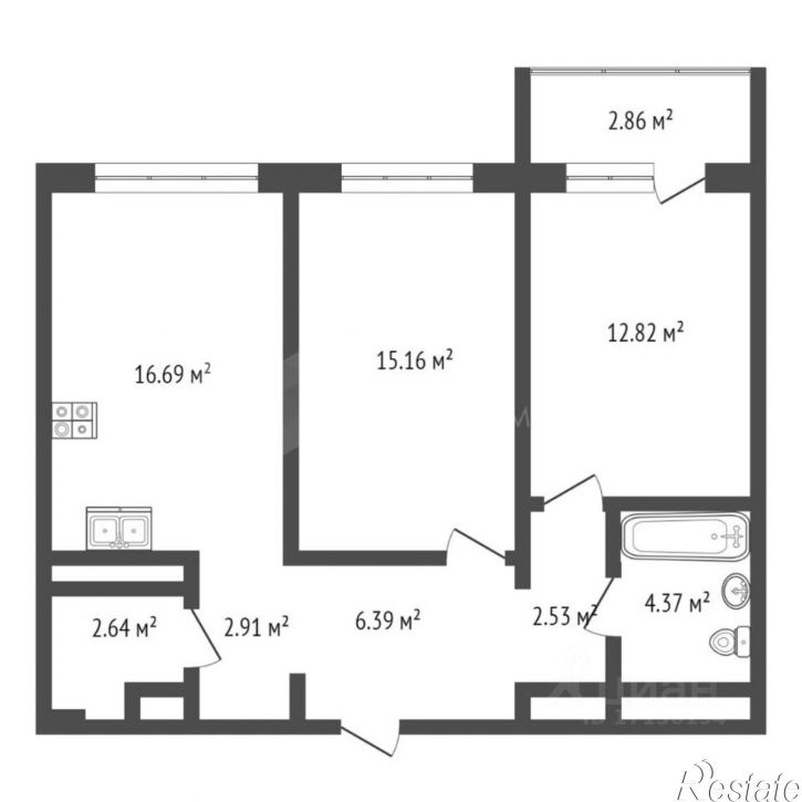 2-комн квартира ул Шишкова, 11а,  д. 11а