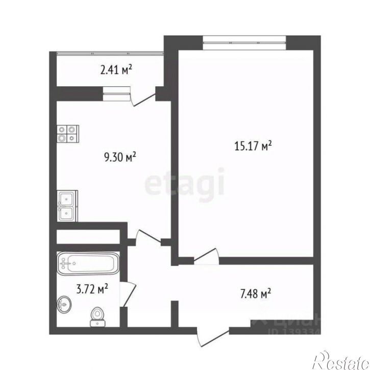 1-комн квартира улица Вадима Бованенко, 4 к1,  д. 4 к1