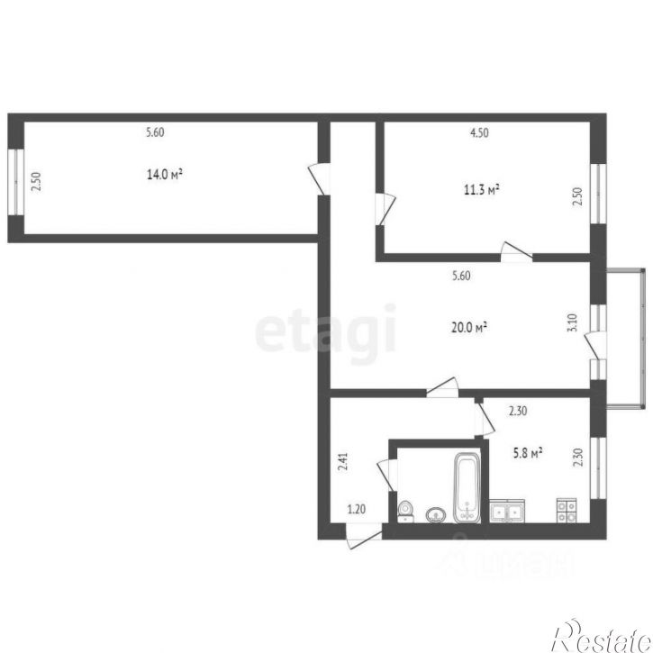 3-комн квартира Севастопольская улица, 33,  д. 33