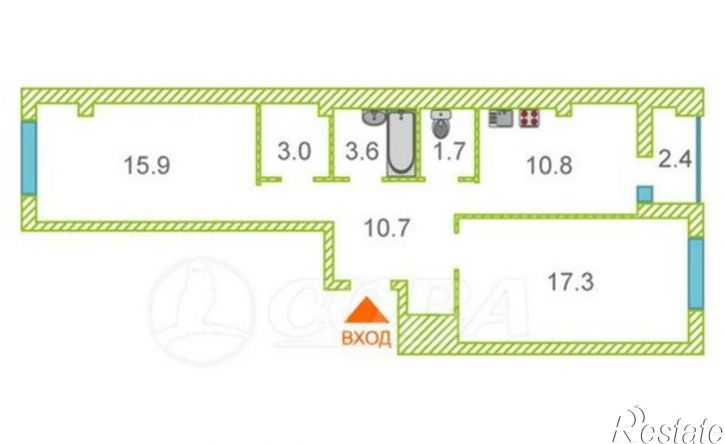 2-комн квартира ул Ветеранов труда, 11 5,  д. 11 5,  к. 5