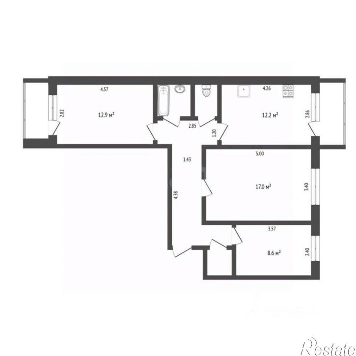 3-комн квартира ул Игримская, 31,  д. 31