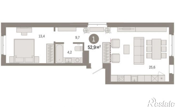 1-комн квартира в новом доме Минская улица, 92 к2,  д. 92 к2