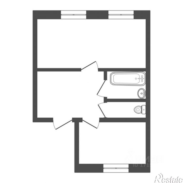 2-комн квартира Новгородская улица, 14,  д. 14