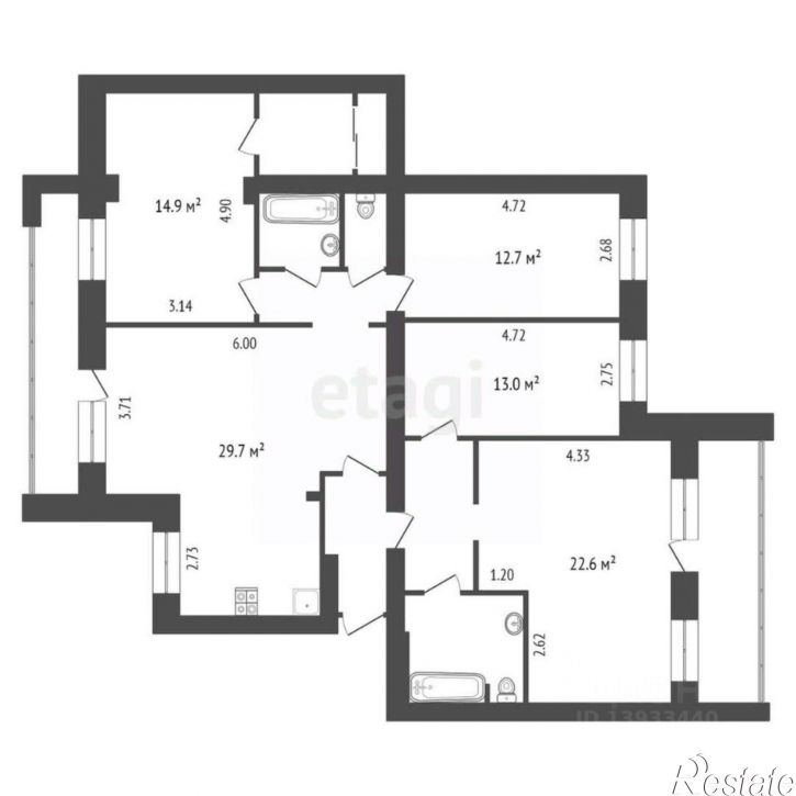 5-комн квартира ул Максима Горького, 23а,  д. 23а
