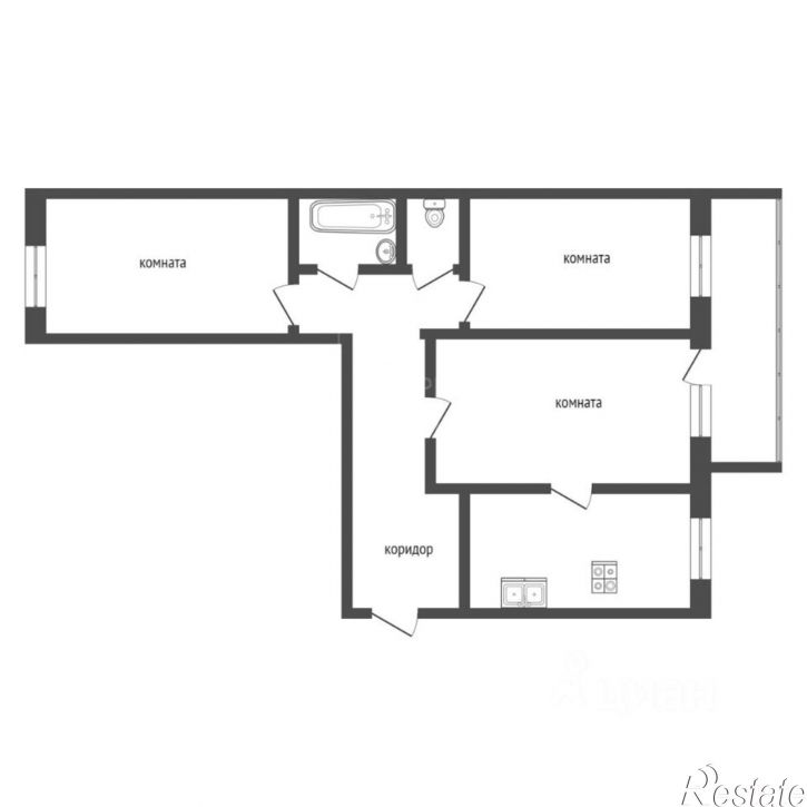 3-комн квартира Ямская улица, 75,  д. 75