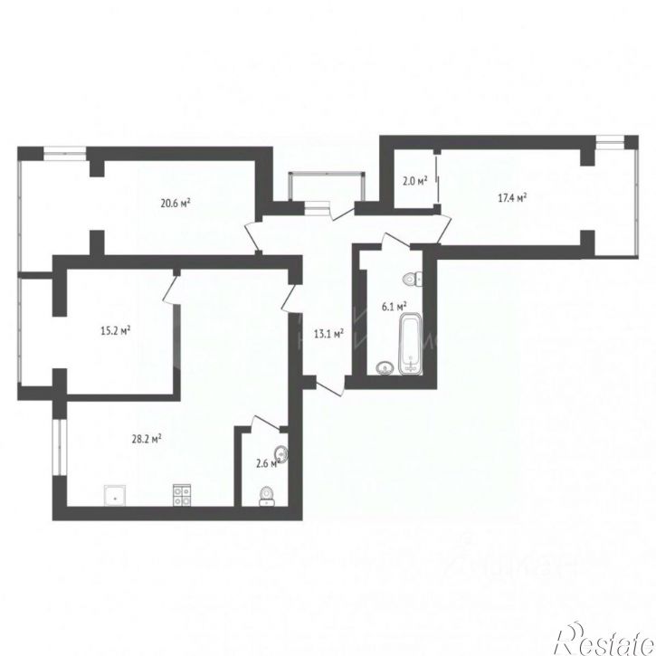 3-комн квартира улица Эрвье, 28 к2,  д. 28 к2