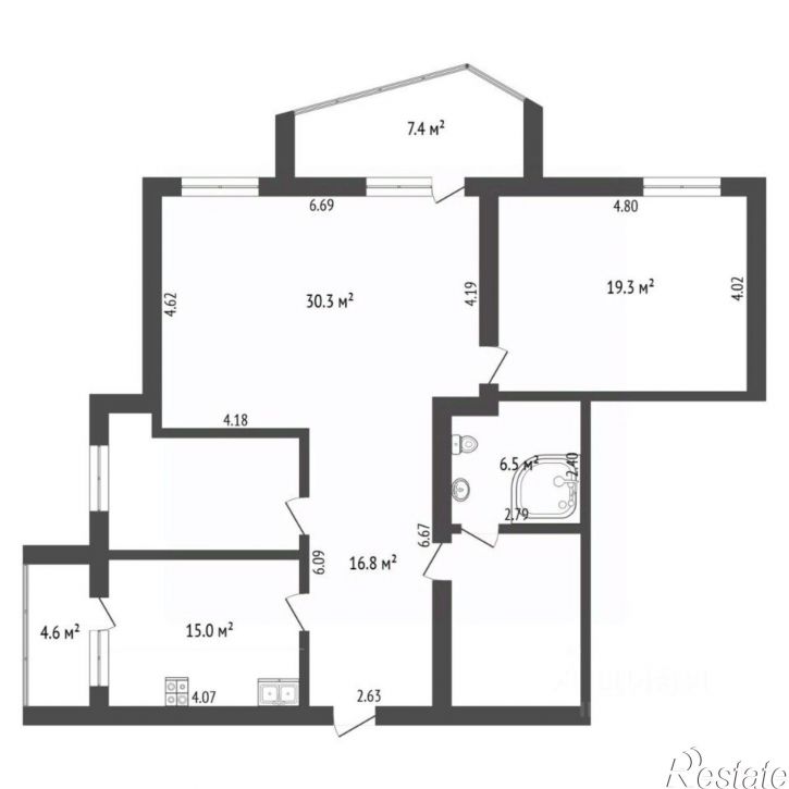 3-комн квартира Олимпийская улица, 11,  д. 11