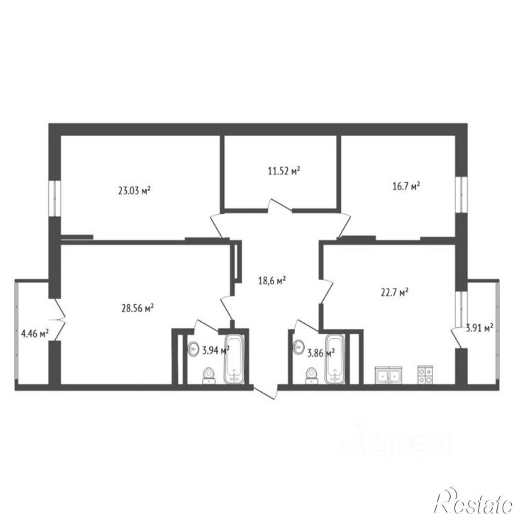4-комн квартира улица Тимофея Чаркова, 79 к1,  д. 79 к1