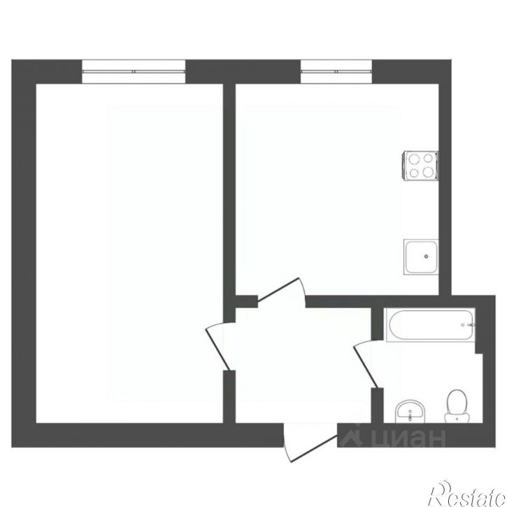 1-комн квартира улица Республики, 246,  д. 246