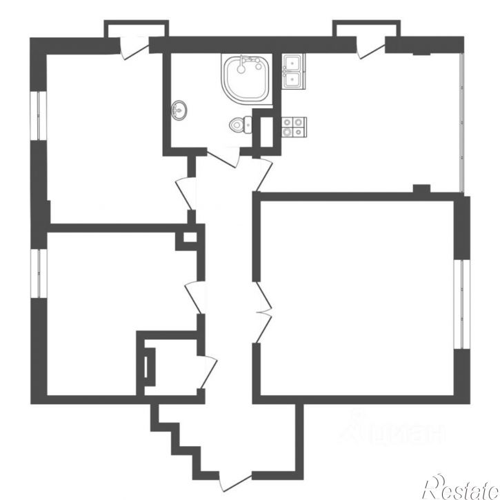 3-комн квартира улица Максима Горького, 68/3,  д. 68/3