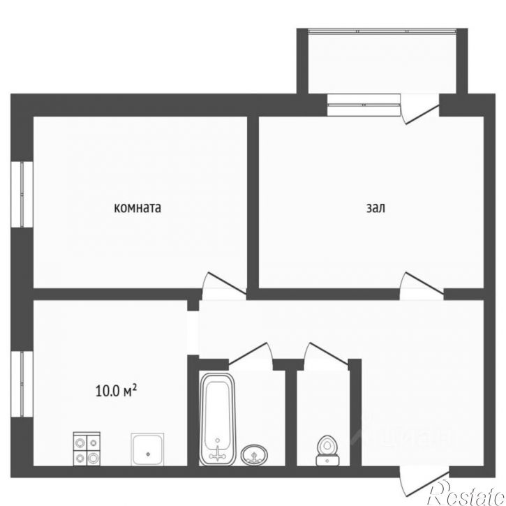 2-комн квартира Кишинёвская улица, 30,  д. 30