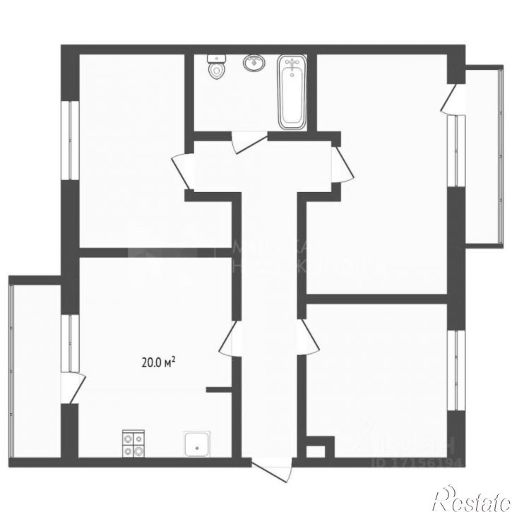 4-комн квартира Солнечный проезд, 22,  д. 22