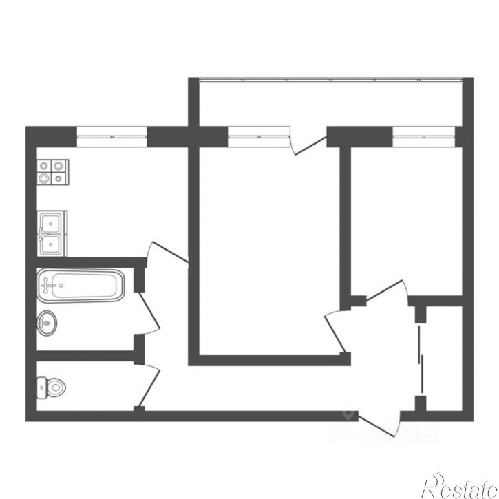 2-комн квартира улица Бабарынка, 20А к3,  д. 20А к3