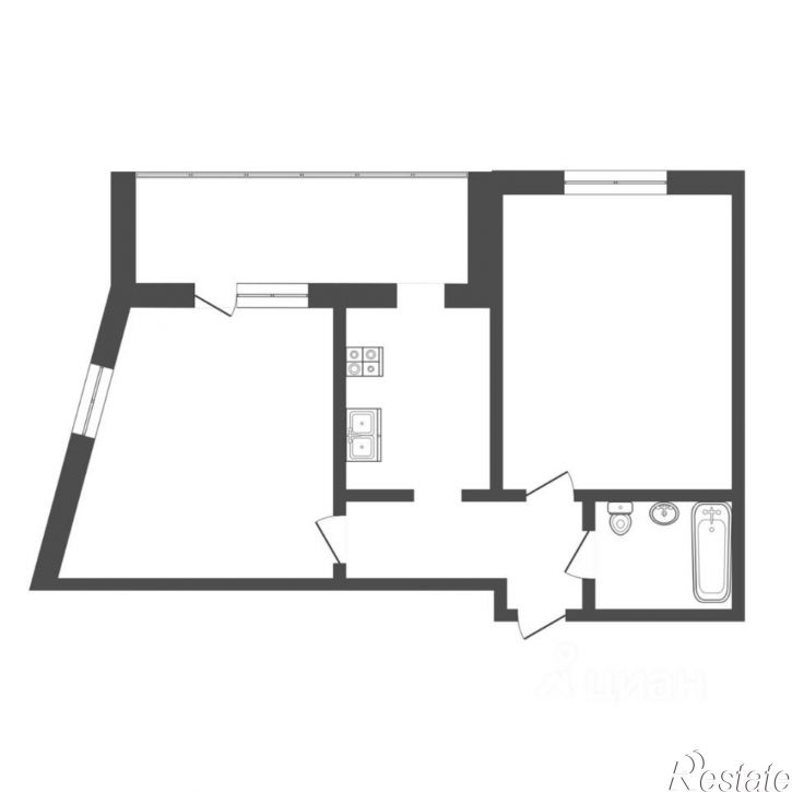 2-комн квартира ул Клары Цеткин, 61 4,  д. 61 4,  к. 4