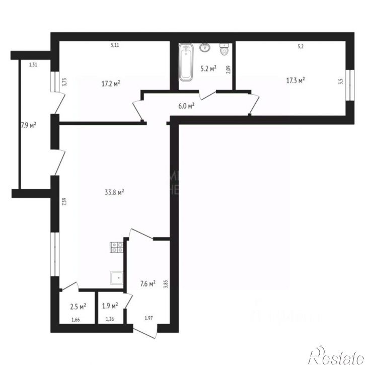 2-комн квартира ул Тимофея Кармацкого, 7,  д. 7