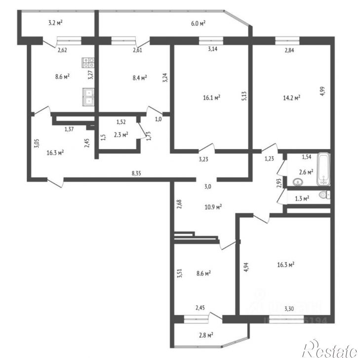 5-комн квартира ул Беловежская, 23,  д. 23