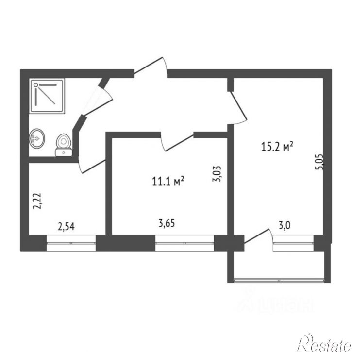 2-комн квартира ул Ермака, 26,  д. 26