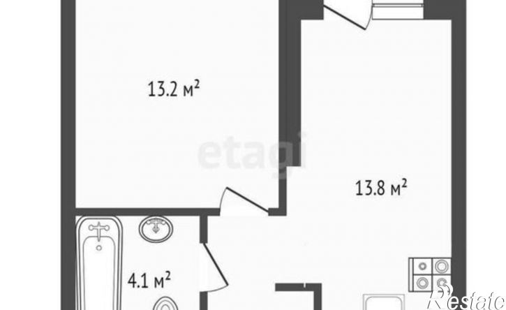 1-комн квартира Новгородская улица, 9Б,  д. 9Б