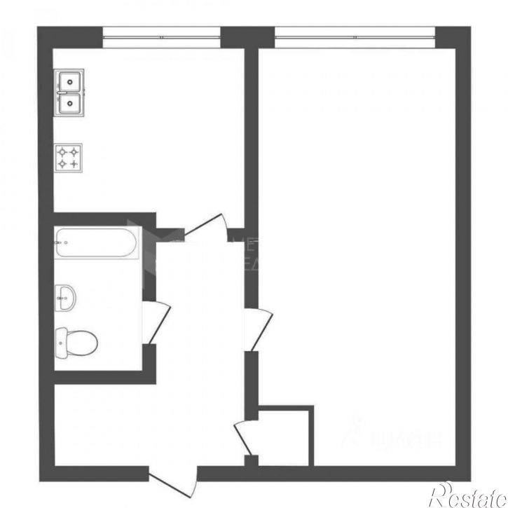 1-комн квартира улица Домостроителей, 2,  д. 2