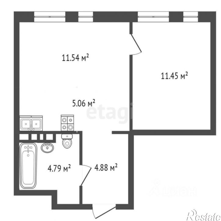 1-комн квартира ул Новоселов, 103 1,  д. 103 1,  к. 1