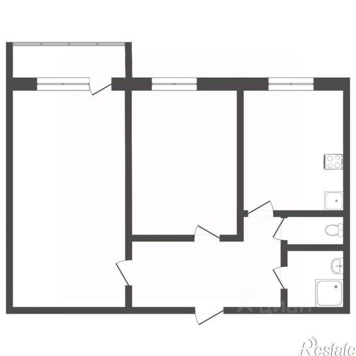 2-комн квартира улица Александра Пушкина, 6,  д. 6