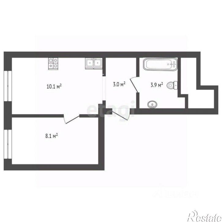 1-комн квартира Новгородская улица, 9А,  д. 9А