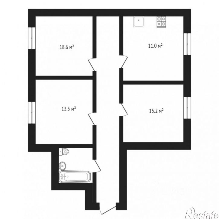 3-комн квартира ул Михаила Сперанского, 27,  д. 27